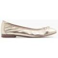 Leder Ballerina - Damen - gold