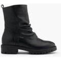 Leder Boots - Damen - schwarz