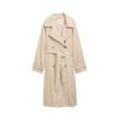 TOM TAILOR DENIM Damen Loose Fit Trenchcoat, beige, Uni, Gr. XXL