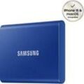 SAMSUNG externe SSD "Portable SSD T7", blau (indigo blau), 2 TB, Festplatten