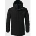 Langjacke SCHÖFFEL "Urban Ins Parka Style Crivat MNS", Herren, Gr. 54, schwarz (9990, schwarz), Oberstoff : 100% Polyester (Membran: Polyurethan) Futter : 100% Polyester Wattierung : 100% Polyester, modisch, regular fit, hoch geschlossener Ausschnitt, Langarm, Jacken