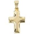 Kreuz-Anhänger JOBO "Anhänger Kreuz", gelb (gelbgold 585), Schmuckanhänger, Damen, Gelbgold 585, 585 Gold