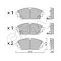 CIFAM Bremsbelagsatz, Scheibenbremse vorne rechts links für MAZDA BCYB-33-28Z BCYA-33-28Z BCYB-33-28ZA 822-1237-0