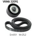 SKF Keilrippenriemensatz für PEUGEOT FIAT CITROËN TOYOTA LANCIA HONDA 99365-21100 71739622 500344281 VKMA 32091