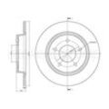 METELLI Bremsscheibe hinten rechts links voll 280,0mm für MAZDA BP6Y-26-251B BP6Y-26-251C BP6Y-26-251D 23-0750C