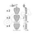 CIFAM Bremsbelagsatz, Scheibenbremse vorne rechts links für VW AUDI 4B0698151L 4B3698151 3D0698151B 822-774-1