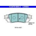 ATE Bremsbelagsatz, Scheibenbremse hinten rechts links für LEXUS TOYOTA 04466-33220 04466-10010 04466-0E060 13.0470-5693.2