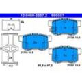 ATE Bremsbelagsatz, Scheibenbremse hinten rechts links mit Zubehör für SUZUKI FIAT MG ROVER HONDA 55800-80J02 55800-80J01 55800-80J00 13.0460-5557.2