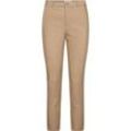 Stoffhose FREEQUENT "FQSOLVEJ - COOPER", Damen, Gr. XXL, N-Gr, beige (silber mink), Web, Obermaterial: 76% Viskose, 21% Polyamid, 3% Elasthan, unifarben, casual, figurbetont lang, Hosen, knöchellang aus elastischer Viskose-Mischung