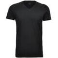 T-Shirt RAGMAN "Set:", Herren, Gr. XL, schwarz, Baumwolle, casual, regular fit, V-Ausschnitt, Kurzarm, Shirts