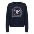 Sweatshirt ONLY "ONLSWEAT L/S CREW OVERSIZE STATE SWT", Damen, Gr. L (40), night sky print:bow, Sweatware, Obermaterial: 60% Baumwolle, 40% Polyester, modisch, loose fit, Rundhals, Langarm, Sweatshirts