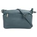 Umhängetasche CLUTY, Damen, Gr. B/H/T: 27cm x 15cm x 6cm onesize, blau, Leder, unifarben, Taschen, echt Leder, Made in Italy