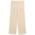 TOM TAILOR Damen Lea Wide Leg Hose, braun, Uni, Gr. 44/32