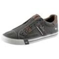 Slip-On Sneaker MUSTANG SHOES, Herren, Gr. 48, grau (taupe), Textil, sportlich, Schuhe, Slipper, Sommerschuh, Freizeitschuh zum Schlupfen