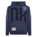 Kapuzensweatshirt CONVERSE "CNVB RETRO REMIX FT PULLOVER", Kinder, Gr. 128, blau (converse navy), Obermaterial: 60% Baumwolle, 40% Polyester, sportlich, Sweatshirts