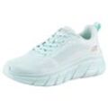 Sneaker SKECHERS "BOBS B FLEX HI-FLYING HI", Damen, Gr. 35, blau (hellblau), Textil, sportlich, Schuhe, Trainingsschuh, Schnürschuh, Freizeitschuh in veganer Verarbeitung