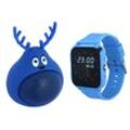 Forever iGO2 Kinder Smartwatch + Bluetooth Sweet Animal Lautsprecher blau