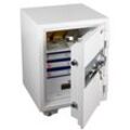 Tresor MCW-L48, feuerfest (60min) Safe Geldschrank Doppelbolzenverriegelung, 84kg Metall 68x48x47cm 48L ~ weiß
