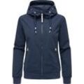 Outdoorjacke RAGWEAR "Oggie YOUMODO", Damen, Gr. L (40), blau (dunkelblau), Obermaterial: 100% Polyester, Innenfutter: 100% Polyester, Basic, gerade hüftbedeckend, hoch geschlossener Ausschnitt, Langarm Ärmel ohne Ärmelschlitz Bündchen mit Windstopper, Jacken, Wasserdichte und atmungsaktive Übergangsjacke