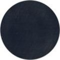 Teppich PACO HOME "Porto 890", blau (navy, blau), H:13mm Ø:160cm, Polypropylen, Teppiche, Kurzflor, Uni-Farben, ideal im Wohnzimmer & Schlafzimmer