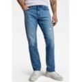 Straight-Jeans G-STAR "Mosa Straight", Herren, Gr. 33, Länge 32, blau (sun faded blau donau), Denim/Jeans, Obermaterial: 99% Baumwolle, 1% Elasthan, casual, straight fit, Jeans, mit hellen Nähten