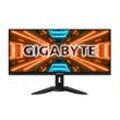 GIGABYTE Gaming-Monitor "M34WQ", G (A-G), schwarz (eh13), B:81,77cm, Monitore