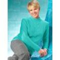 Stehkragenpullover CLASSIC BASICS "Pullover", Damen, Gr. 38, blau (türkis), 100% Polyacryl, unifarben, figurumspielend, Langarm, Pullover