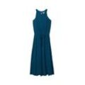 TOM TAILOR Damen Neckholder Maxikleid, blau, Uni, Gr. 38