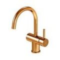 Steinberg Serie 100 Waschtischarmatur 1001500RG schwenkbarer Auslauf, mit Ablaufgarnitur 1 1/4", Rose Gold