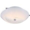 Deckenleuchte Wohnzimmer Kristallleuchte Decke Deckenlampe Flurlampe, Chrom Glas, 1x led 12W 960Lm neutralweiß, DxH 30x9,5 cm