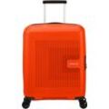 Hartschalen-Trolley AMERICAN TOURISTER "AEROSTEP, 55 cm, mit Volumenerweiterung", Gr. B/H/T: 40cm x 55cm x 20cm 36 l, orange (bright orange), Polypropylen, unifarben, Basic, Koffer, Handgepäck-Koffer, Reisekoffer, Hartschalenkoffer TSA-Zahlenschloss