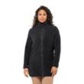 Fleecejacke JACK WOLFSKIN "HIGH CURL COAT W", Damen, Gr. M (38/40), schwarz, Fleece, Obermaterial: 100% Polyester, unifarben, sportlich, Jacken, warmer Sherpa Fleecemantel