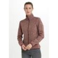 Fleecejacke WHISTLER "SAMANI", Damen, Gr. 34, braun (rostbraun), 100% Polyester, meliert, sportlich, normal, hoch geschlossener Ausschnitt, Langarm, Jacken, aus schnell trocknendem Funktionsmaterial