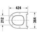 DURAVIT 0023290000 Univ.WC-Sitz D-shaped Tief 421mm Ülap 0023290000-DU