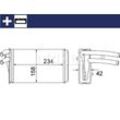 MAHLE Wärmetauscher, Innenraumheizung für VW CUPRA AUDI 894819031A 357121253AB 894819030 AH 54 000S