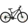 Mountainbike HUFFY Gr. 43, schwarz, Fahrräder, Kinder, 43cm, 26 Zoll (66,04cm) hinten: 26 Zoll (66,04cm)