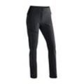 Outdoorhose MAIER SPORTS "Latit Slim Vario W", Damen, Gr. 34, Normalgrößen, schwarz, 88% Polyester (recycelt), 12% Elasthan, Hosen, Damen Wanderhose, lange Outdoor-Hose, Trekkinghose slim