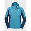 Fleecejacke SCHÖFFEL "Fleece Hoody Forillon M", Herren, Gr. 46, blau (7820, blau), Oberstoff : 100% Polyester, sportlich, regular fit, hoch geschlossener Ausschnitt, Langarm, Jacken