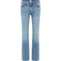 Straight-Jeans MUSTANG "Style Crosby Relaxed Straight", Damen, Gr. 26, Länge 30, blau (412 mittelblau), Denim/Jeans, 99% Baumwolle, 1% Elasthan, straight fit, Jeans