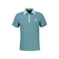 Poloshirt LERROS "LERROS Herren Poloshirt, gestreift", Herren, Gr. L, coastal blau, 100% Baumwolle, ohne Ausschnitt, Kurzarm, Shirts