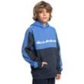 Hoodie QUIKSILVER "Knowledge Area", Kinder, Gr. 10, blau (schwarz navy), [Hauptstoff] 55% Bio-Baumwolle, 45% recycelter Polyester, Sweatshirts