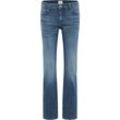 Straight-Jeans MUSTANG "Style Crosby Relaxed Straight", Damen, Gr. 28, Länge 34, blau (782 mittelblau), Denim/Jeans, 99% Baumwolle, 1% Elasthan, straight fit, Jeans