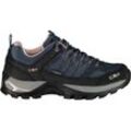 Wanderschuh CMP "Wmns Rigel Low Waterproof", Gr. 37, blau (navy, rosa), Leder, Textil, sportlich, Schuhe, wasserdicht, Topseller