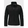 Fleecejacke SCHÖFFEL "Fleece Jacket Leona3", Damen, Gr. 40, schwarz (9990, schwarz), Oberstoff: 100% Polyester, sportlich, regular fit, hoch geschlossener Ausschnitt, Langarm, Jacken