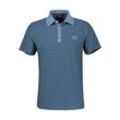 Poloshirt LERROS "LERROS Herren Poloshirt, gestreift", Herren, Gr. L, blau (crispy blau), 100% Baumwolle, ohne Ausschnitt, Kurzarm, Shirts