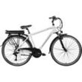 E-Bike ZÜNDAPP "Z802 Herren" Gr. 48, weiß (grau, weiß), E-Bikes, 48cm, 28 Zoll (71,12cm), Pedelec, Elektrofahrrad für Damen u. Herren