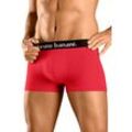 Boxer BRUNO BANANI "Boxershorts für Herren", Herren, Gr. S, bunt (rot, grau, schwarz, navy), Jersey, Obermaterial: 95% Baumwolle, 5% Elasthan, unifarben, Unterhosen, mit Kontrast-Webbund