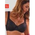 Entlastungs-BH NUANCE, Damen, Gr. 75, Cup B, schwarz, Spitze, Obermaterial: 85% Polyamid, 15% Elasthan, klassisch, BHs, mit Bügel und breiten Trägern für einen optimalen Komfort