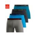 Boxer BRUNO BANANI "Boxershorts für Herren", Herren, Gr. S, bunt (grau, türkis, schwarz, petrol), Jersey, Obermaterial: 95% Baumwolle, 5% Elasthan, Unterhosen, mit längerem Bein und auffälligen Logobund