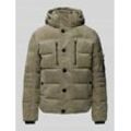 Regular Fit Pufferjacke mit abnehmbarer Kapuze